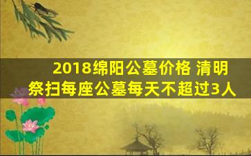 2018绵阳公墓价格 清明祭扫每座公墓每天不超过3人